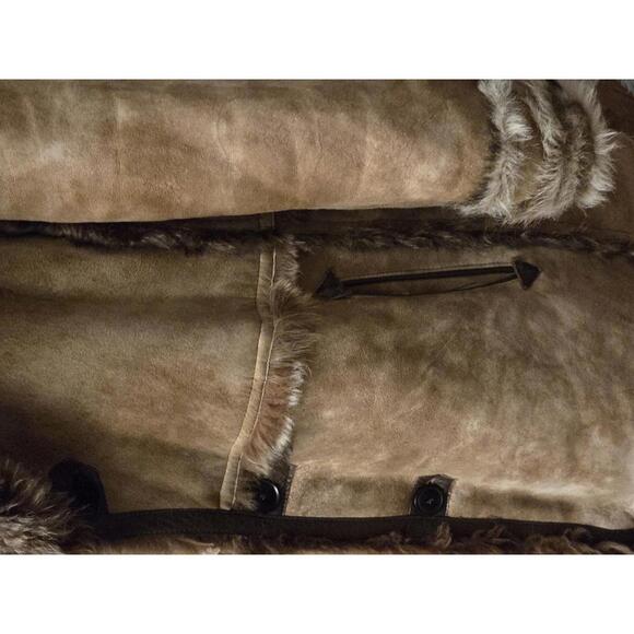 Vintage 1970's Lanvin Paris 100% Sheepskin Shearling Coat - Men's Size 42 - Picture 7 of 7